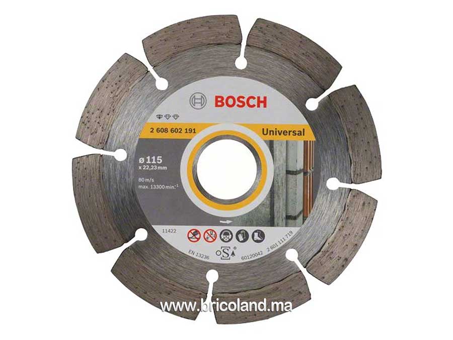 Disque à tronçonner diamanté Standard pour Universel - 115 x 22,23 x 1,6 x 10 mm - Bosch-0