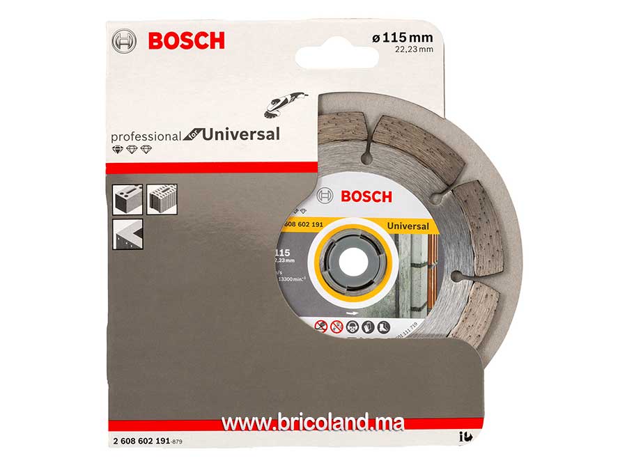Disque à tronçonner diamanté Standard pour Universel - 115 x 22,23 x 1,6 x 10 mm - Bosch-3505