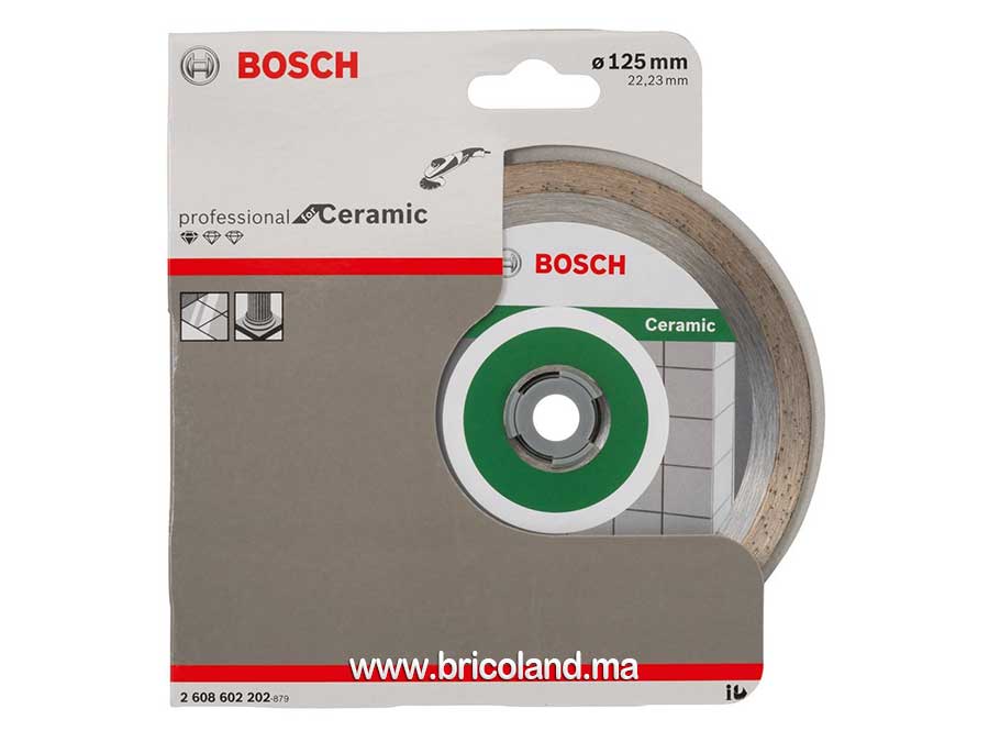 Disque à tronçonner diamanté Standard pour Céramique - 125 x 22,23 x 1,6 x 7 mm - Bosch-3538