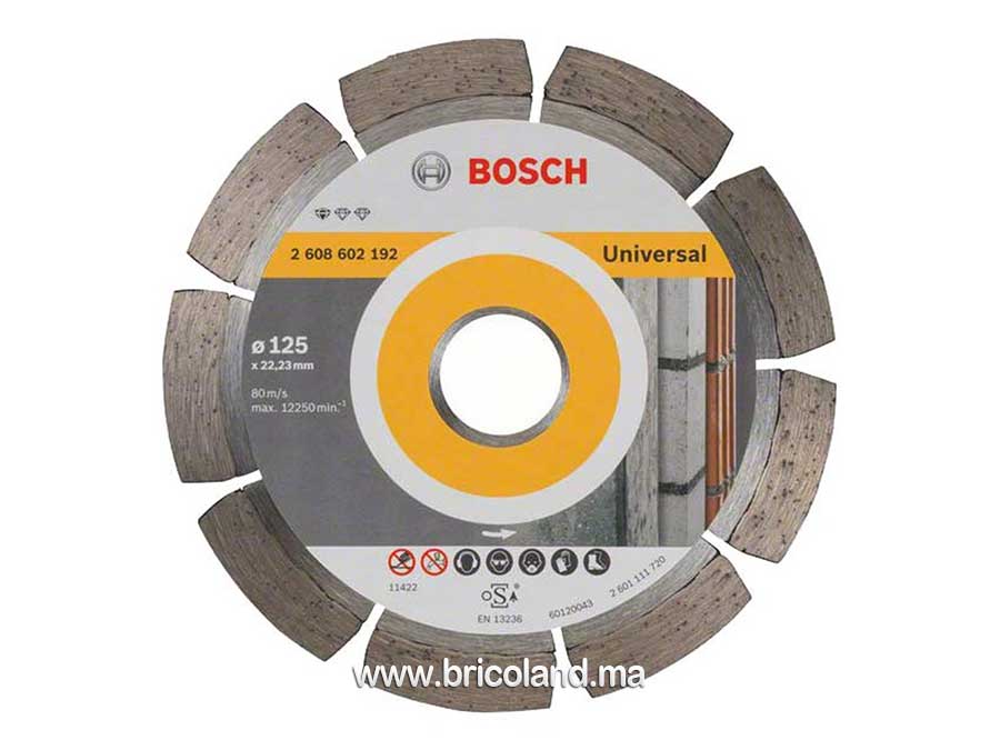 Disque à tronçonner diamanté Standard pour Universel - 125 x 22,23 x 1,6 x 10 mm - Bosch-0