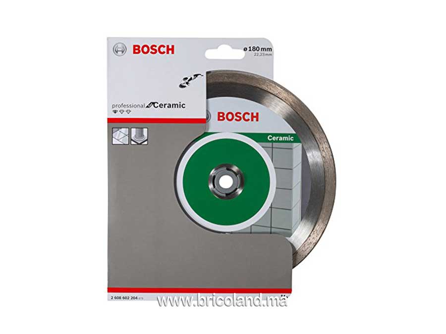 Disque à tronçonner diamanté Standard pour Céramique- 180 x 22,23 x 1,6 x 7 mm - Bosch-3547