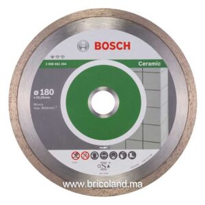 Disque à tronçonner diamanté Standard pour Céramique- 180 x 22,23 x 1,6 x 7 mm - Bosch-0
