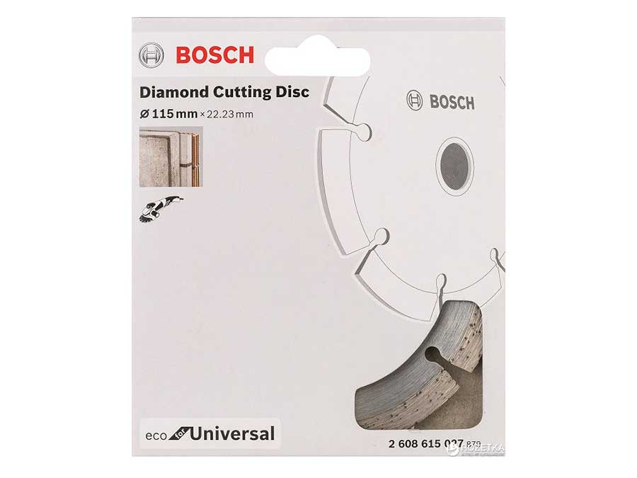 Disque à tronçonner diamanté Eco Universel - 115 x 22,25 mm - Bosch -3574