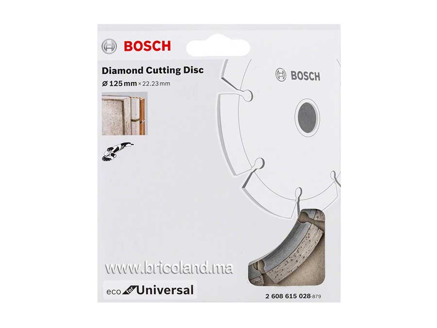 Disque à tronçonner diamanté Eco Universel - 125 x 22,25 mm - Bosch-3580