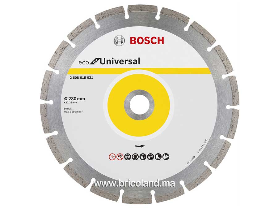 Disque à tronçonner diamanté Eco Universel - 230 x 22,25 mm - Bosch-0