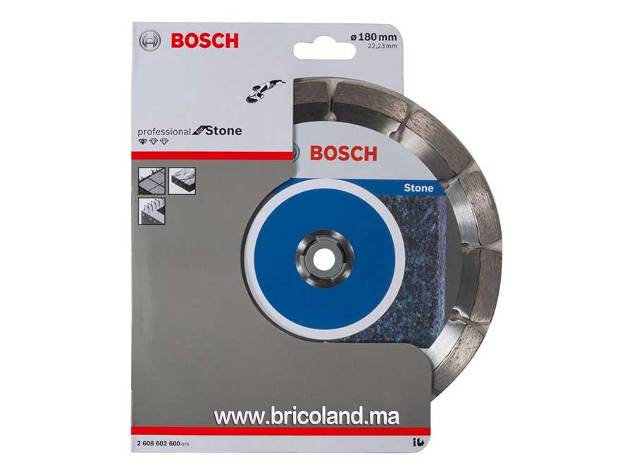 Disque à tronçonner diamanté Standard pour Pierre - 180 x 22,23 x 2 x 10 mm - Bosch-3562