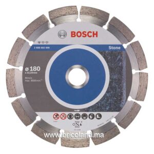 Disque à tronçonner diamanté Standard pour Pierre - 180 x 22,23 x 2 x 10 mm - Bosch-0