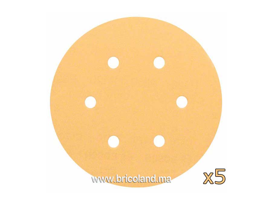 Disque abrasif 5 pièces 150mm G60 Meilleur pour Bois - Bosch-0