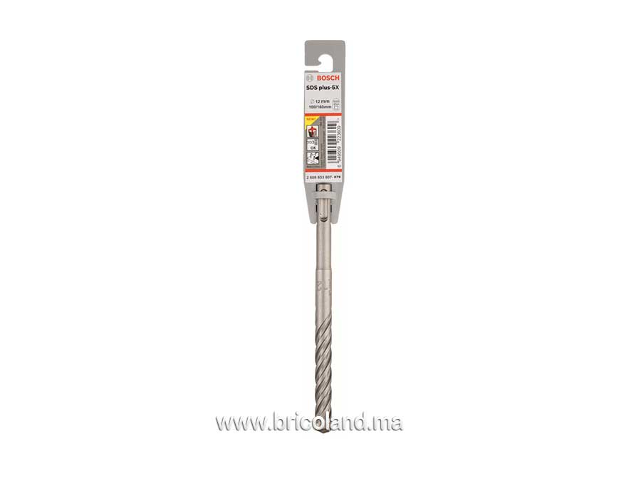 Foret SDS plus-5X pour marteau perforateur 12x100x160 - Bosch-3738