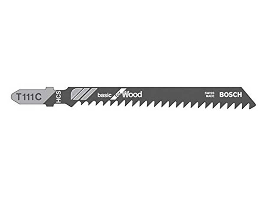 Lame de scie sauteuse pour bois T 111 C HCS 5 pièces - Bosch-3352