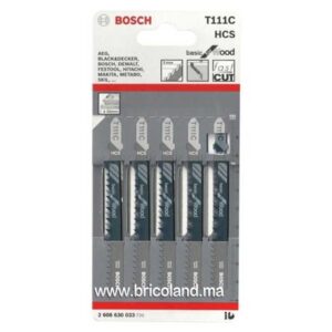 Lame de scie sauteuse pour bois T 111 C HCS 5 pièces - Bosch-0