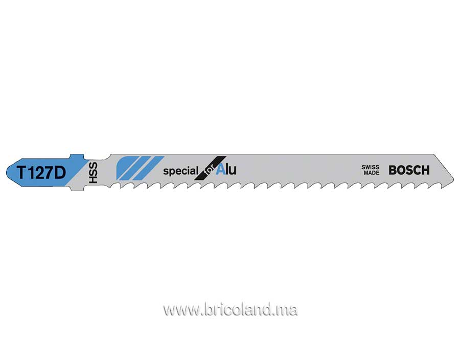 Lame de scie sauteuse pour aluminium T 127 D HSS 5 pièces - Bosch-3370