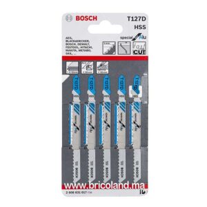 Lame de scie sauteuse pour aluminium T 127 D HSS 5 pièces - Bosch-0