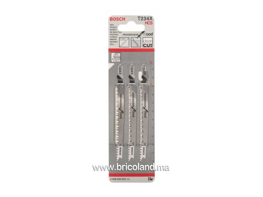 Lame de scie sauteuse pour bois T 234 X HCS 3 pièces - Bosch-0