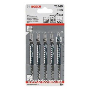 Lame de scie sauteuse pour bois T 244 D HCS 5 pièces - Bosch-0