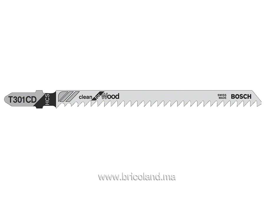 Lame de scie sauteuse pour bois T 301 CD HCS 5 pièces - Bosch-3394