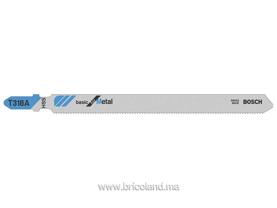 Lame de scie sauteuse pour métal T 318 A HSS - 5 pièces - Bosch-3376
