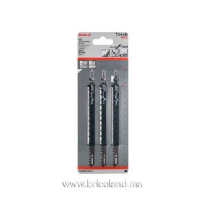 Lame de scie sauteuse pour bois T 344 D HCS 3 pièces - Bosch-0