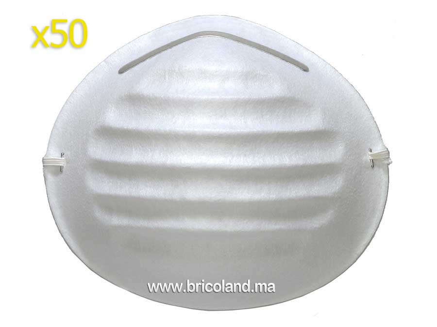 Masque jetable rond en polypropylène premium 50pcs-0