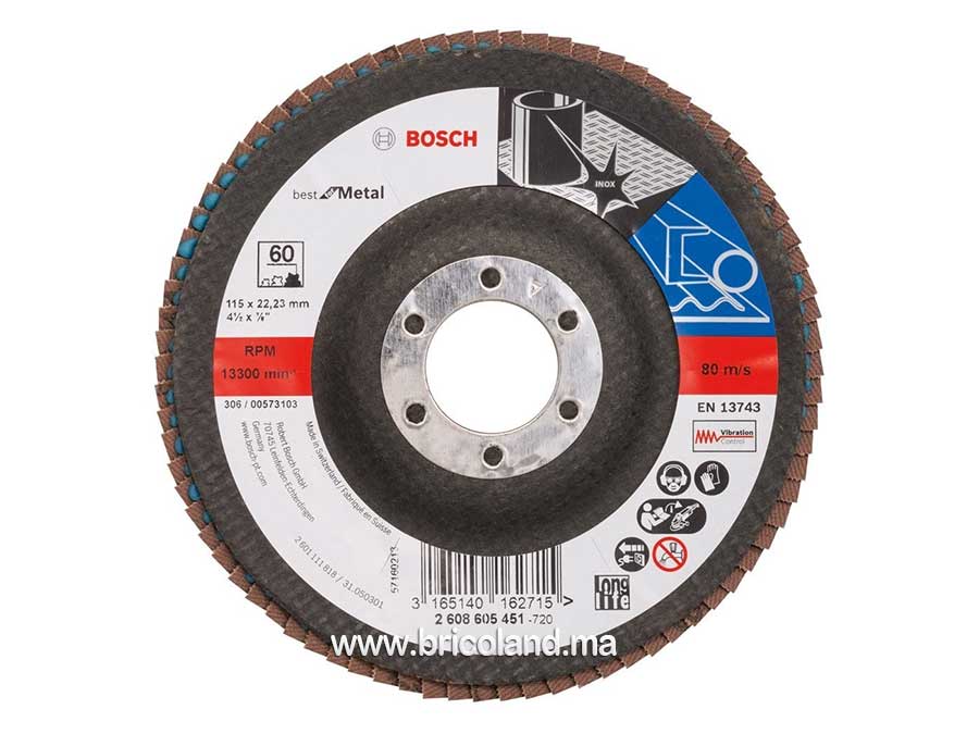 Plateaux à lamelles 115mm 22,23mm 60 Meilleur pour Métal - Bosch-0