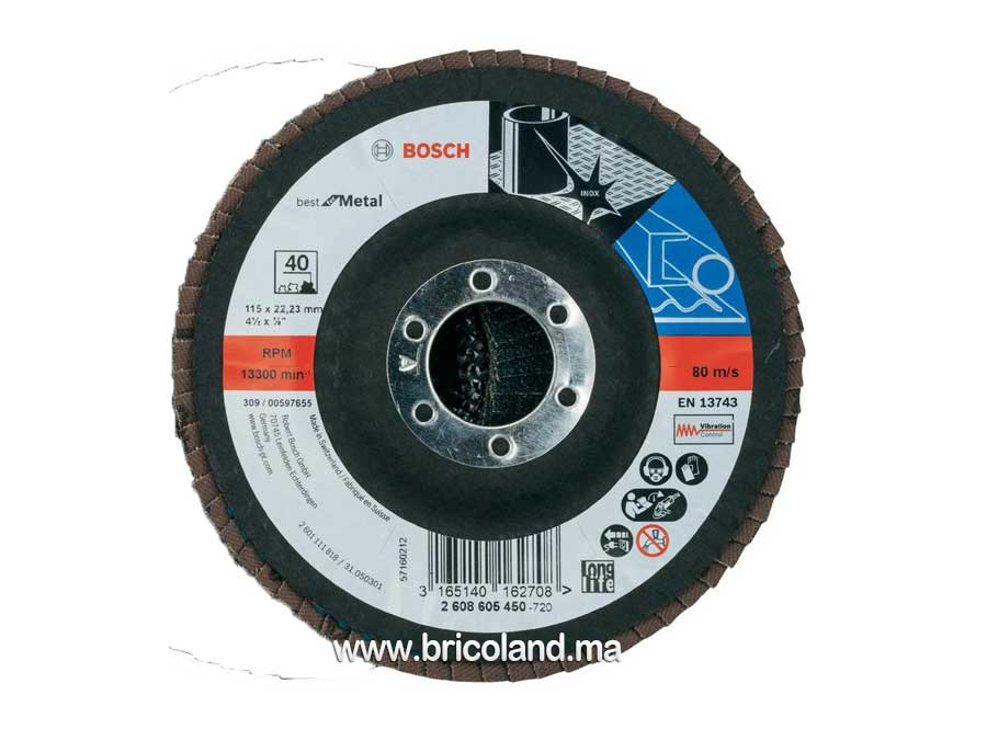 Plateaux à lamelles 115mm, 22,23, 40 Meilleur pour Métal - Bosch-0