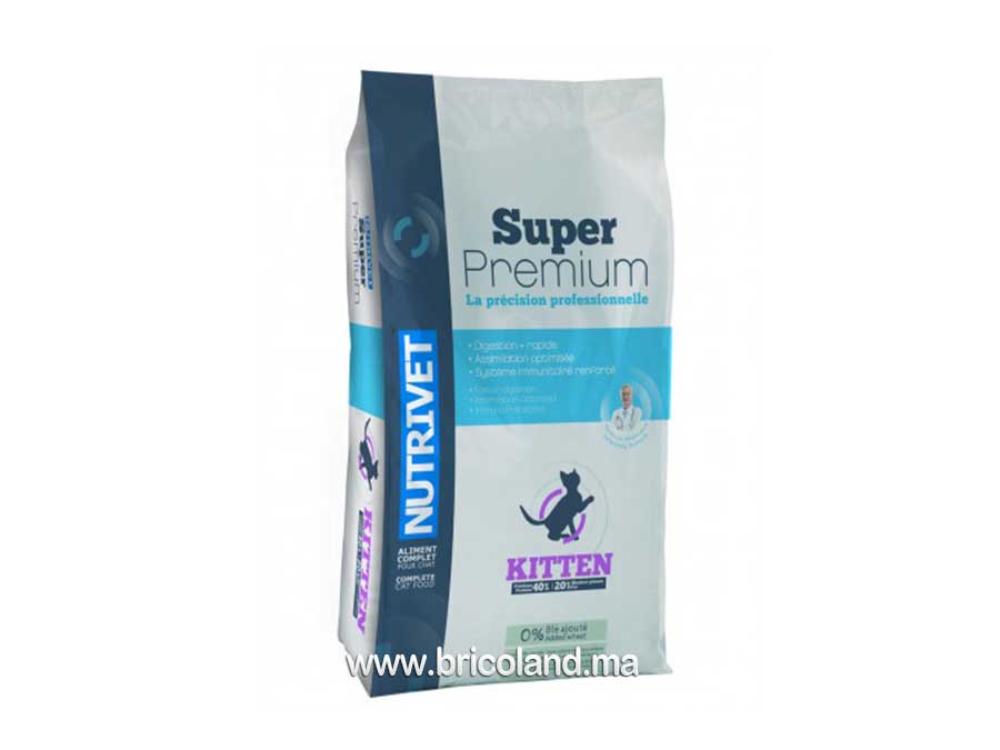 Croquettes pour chat Super Premium chaton 34/15- 3,5 Kg - Nutrivet-0