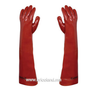Gant PVC rouge anti-acides 40 CM-0