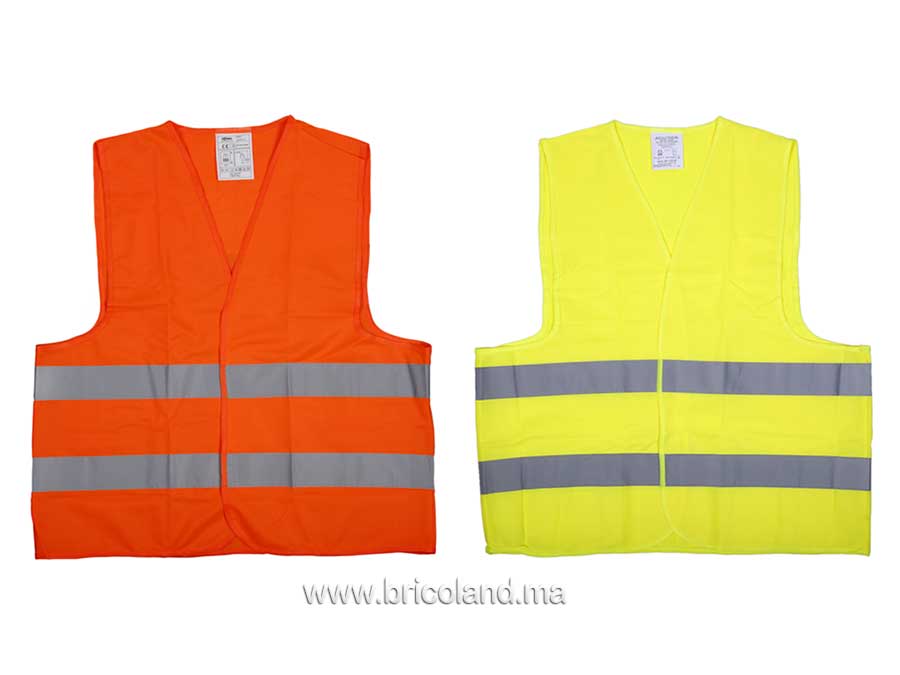Gilet de signalisation avec 2 bandes horizontales-3927