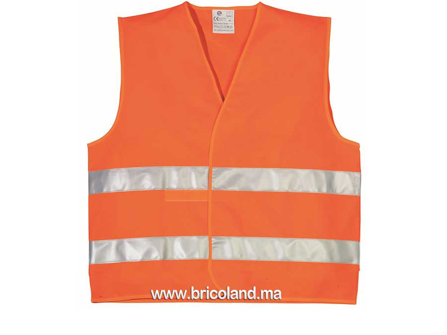 Gilet de signalisation avec 2 bandes horizontales-3926