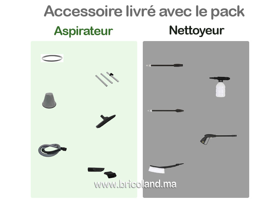 Pack Aspirateur eau et poussière + Nettoyeur haute pression - IPC-4237