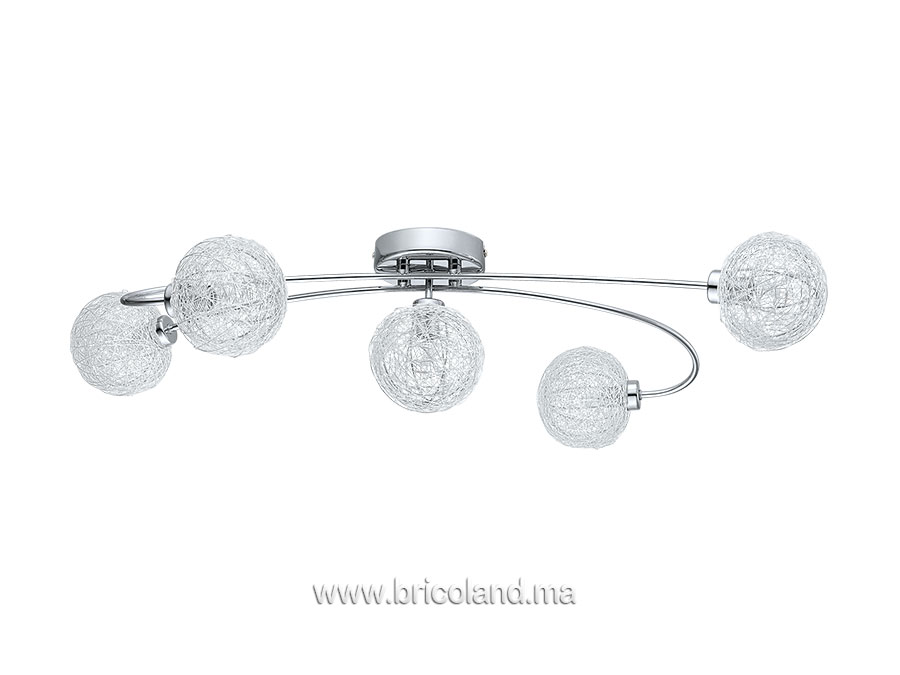 Plafonnier en aluminium à 5 lumières 92777 - EGLO-0