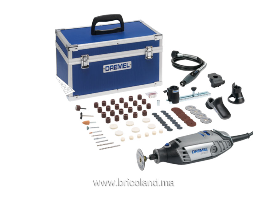 Coffret 3000 5 étoiles : 5 adaptateurs et 75 accessoires - Dremel-0