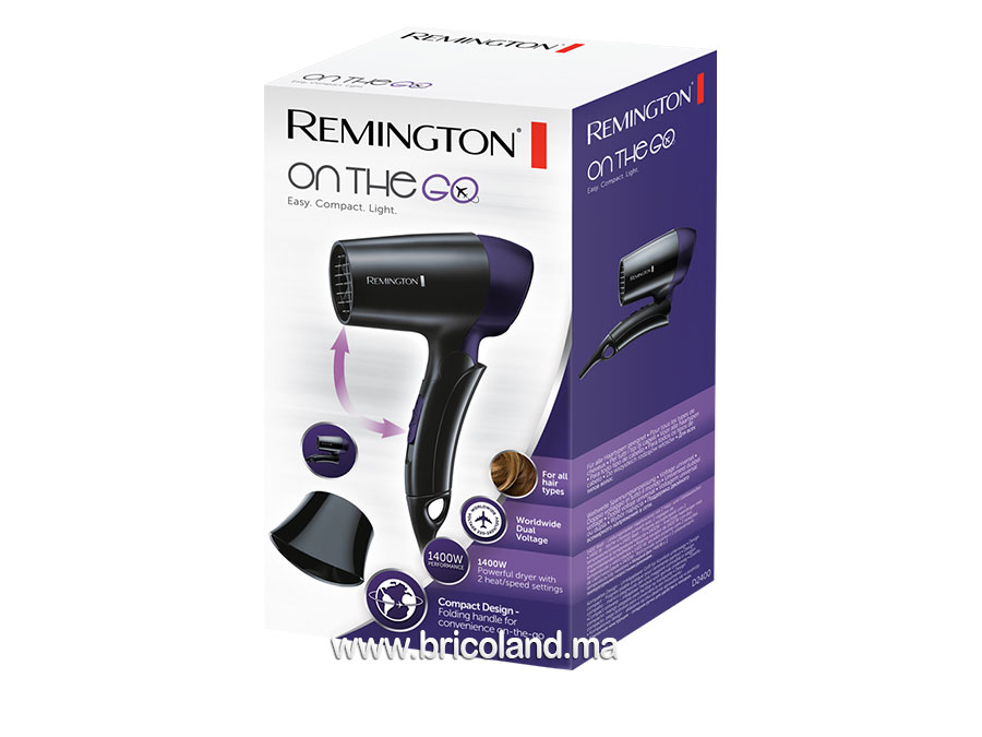 Sèche-cheveux ON THE GO 1400W D2400 - Remington-6668