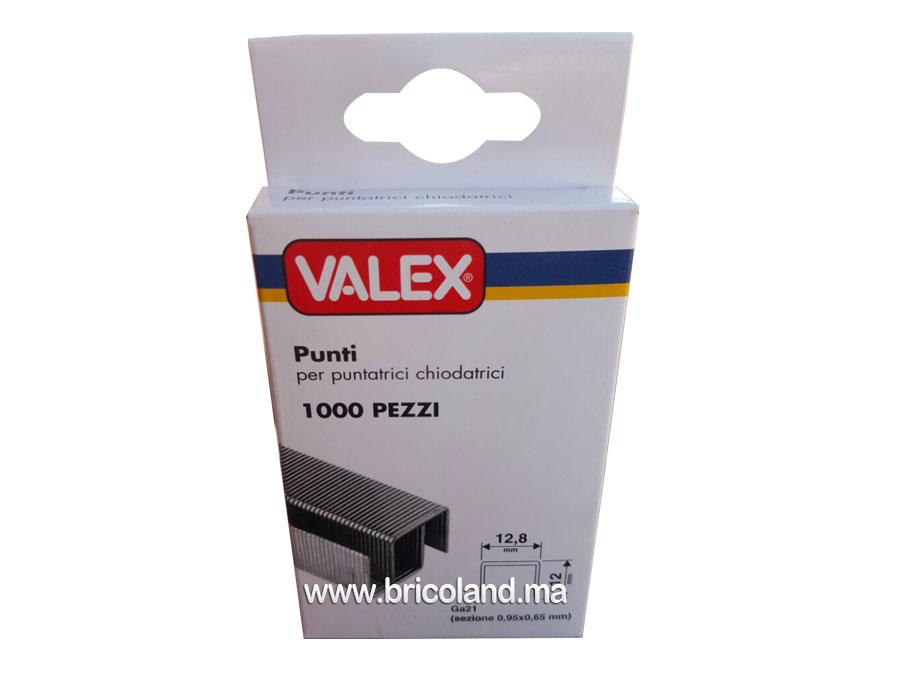 Boite agrafes 12mm 1000 unités pour machine pneumatique - Valex-0