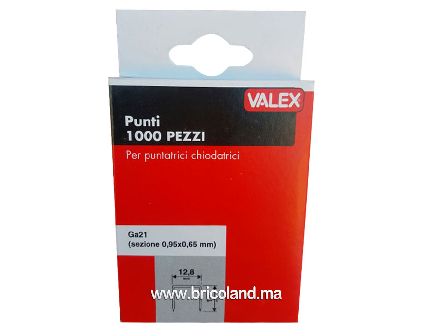 Boite agrafes 14mm 1000 unités pour machine pneumatique - Valex-0