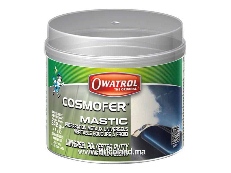 Mastic polyester universel blanc COSMOFER 250g - Owatrol-0