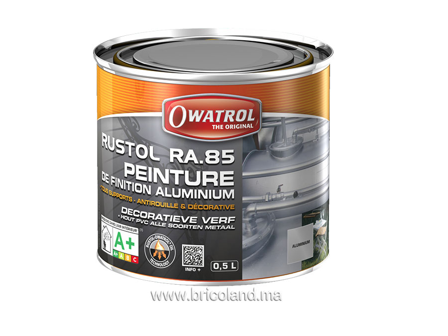 Peinture de finition aluminium RUSTOL-ALU RA.85 0.75L - Owatrol-0