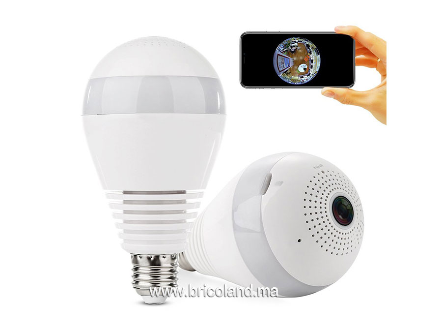 Ampoule LED + Camera WIFI 360° HD - Lighting Erri-0