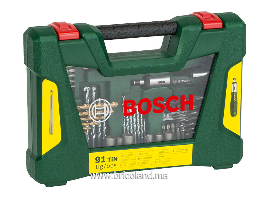 Coffret de forets et embouts 91 pièces V-LINE - Bosch-7134