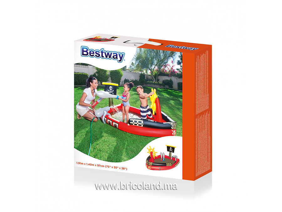 Aire de jeux gonflable pirate 190 x 140 x 96cm - Bestway-7293