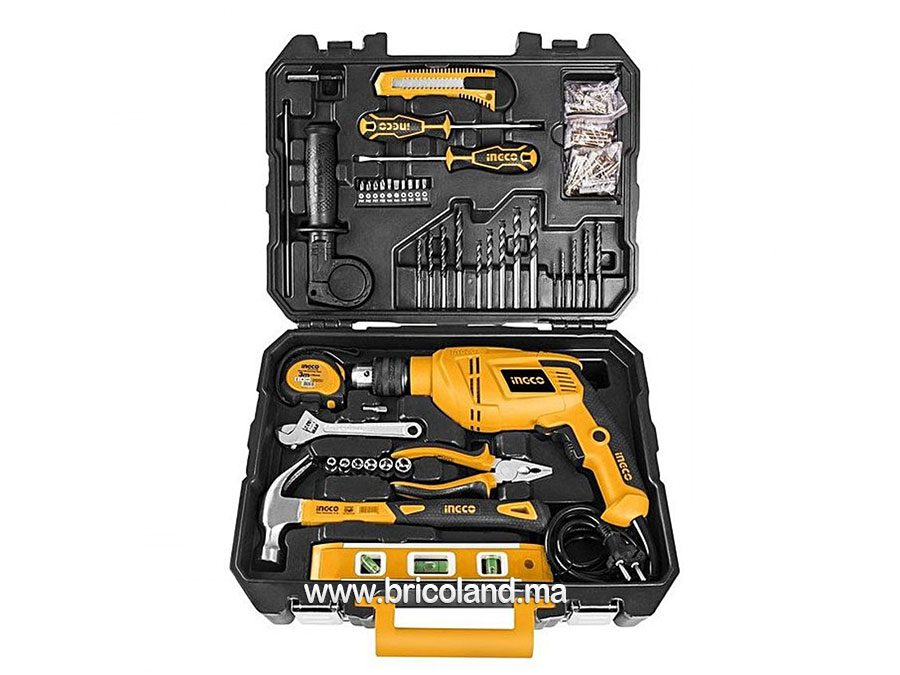 Coffret perceuse 650W + 101 outils et accessoires - INGCO-0