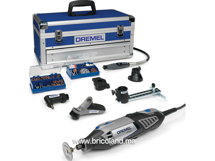 Coffret 4000 : 6 adaptateurs et 128 accessoires - Dremel-0