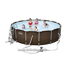 Piscine hors sol tubulaire Power Steel™ Rattan 4.27 x 1.07m - Bestway-thumbnail