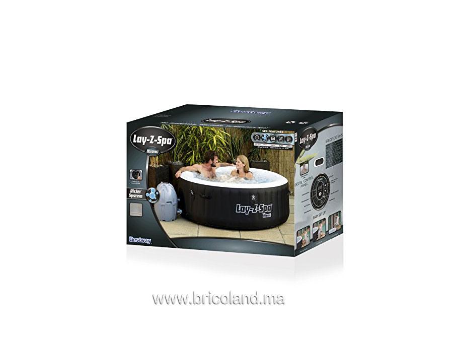 Jacuzzi LAY-Z-SPA MIAMI 4 personnes 180 x 65cm - Bestway-7421