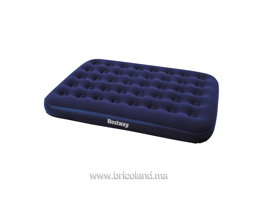 Lit gonflable floqué double 191 x 137 x 22cm - Bestway-0