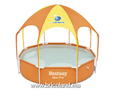 Piscine tubulaire avec auvent Steel Pro 2.44 x 51cm - Bestway-thumbnail