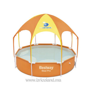 Piscine tubulaire avec auvent Steel Pro 2.44 x 51cm - Bestway-0