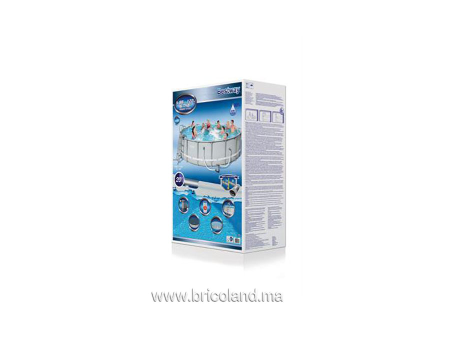 Piscine hors sol tubulaire Power Steel™ 4.88m x 1.22m - Bestway-7416