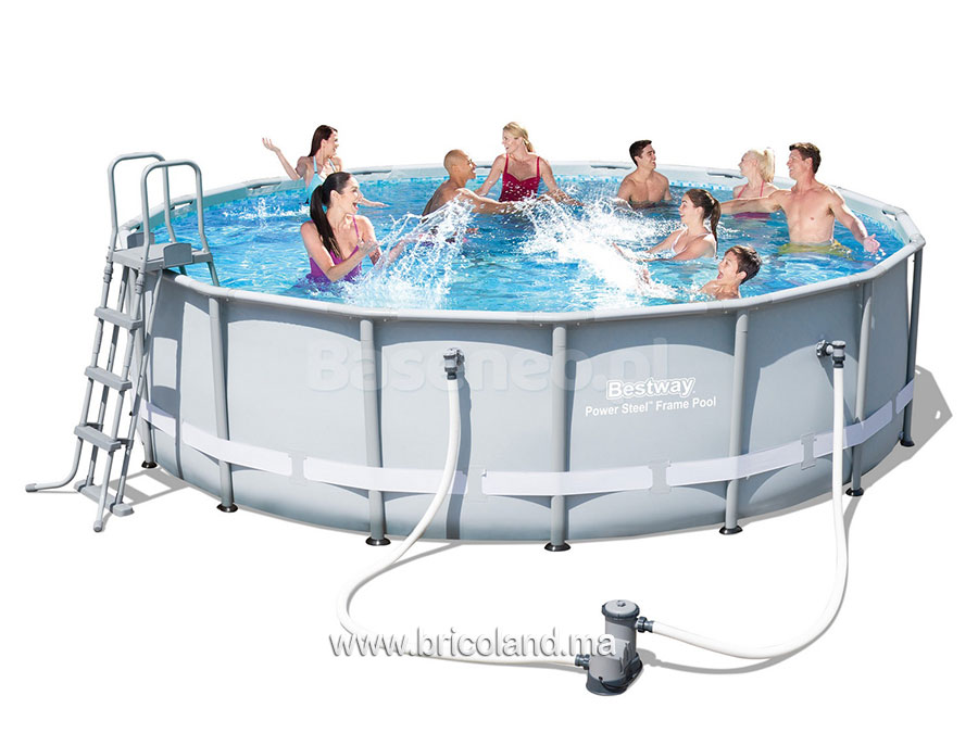 Piscine hors sol tubulaire Power Steel™ 4.88m x 1.22m - Bestway-0