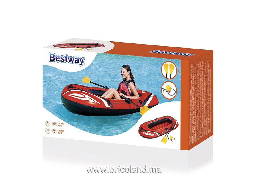 Bateau gonflable complet avec avirons et pompe - Bestway-7522